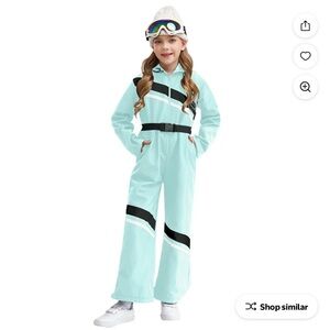 Kids Light Blue Ski Jumpsuit size 12